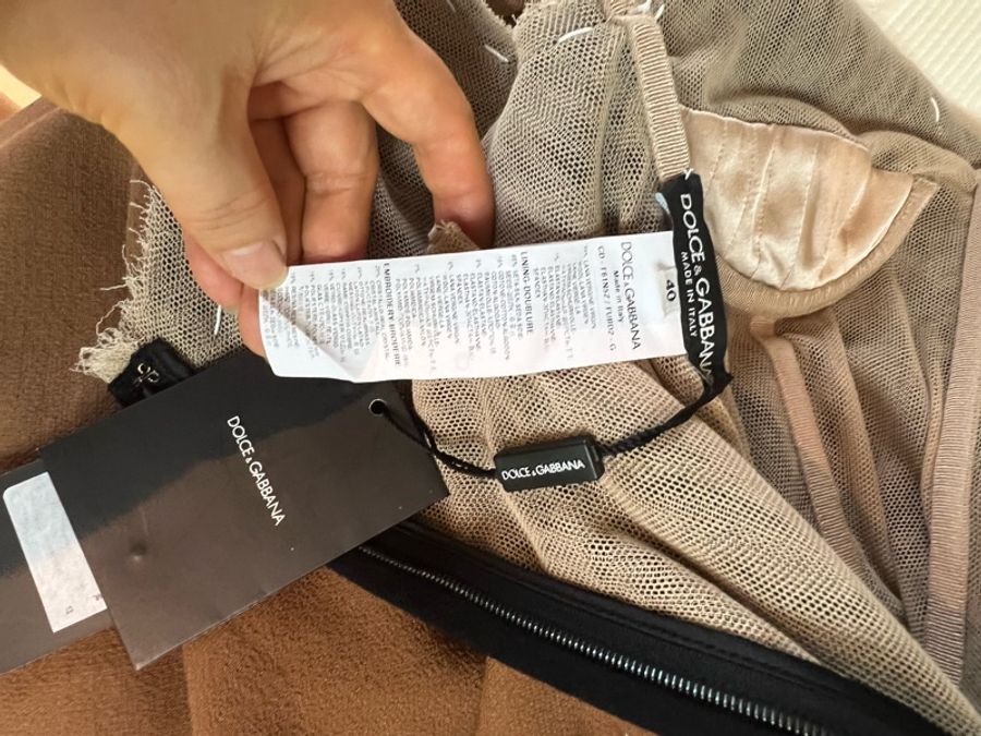Dg羊絨重工連衣裙40碼-7
