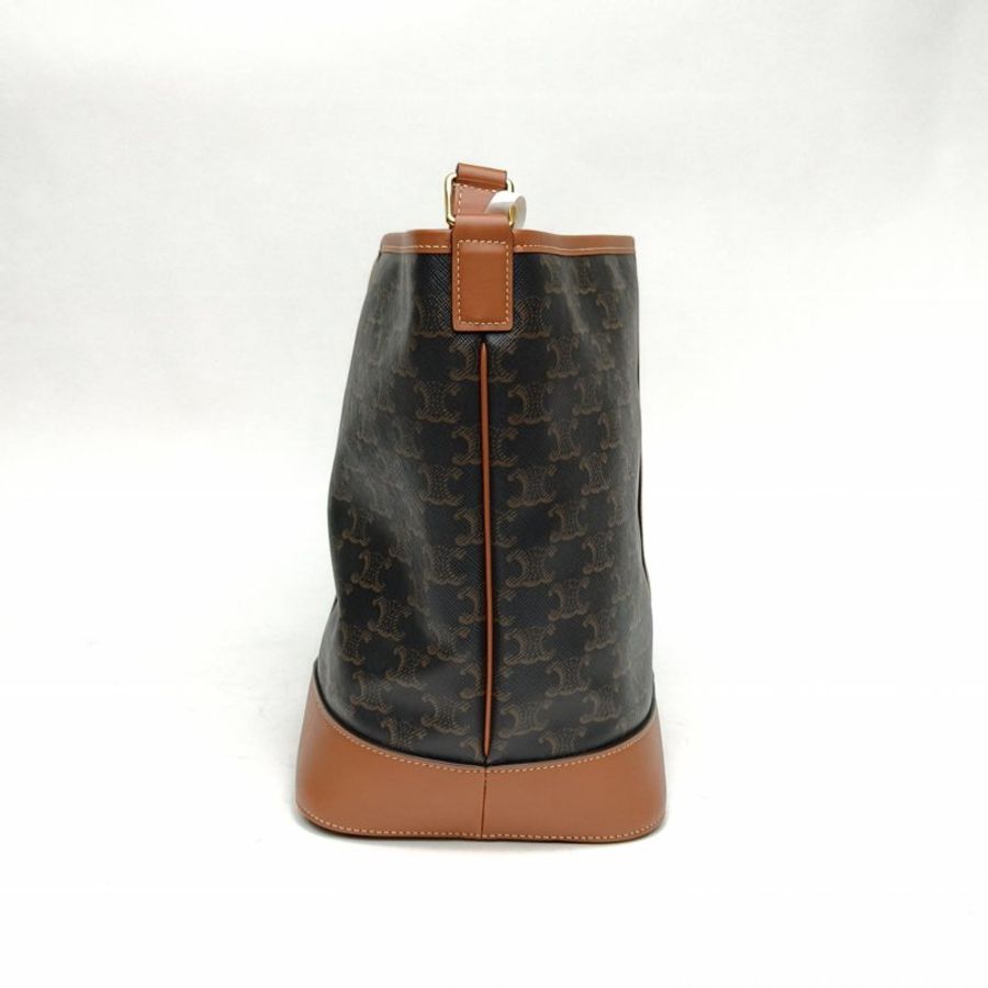 CELINE Triomphe凯旋门标志印花水桶包中号老花金扣肩背包-1