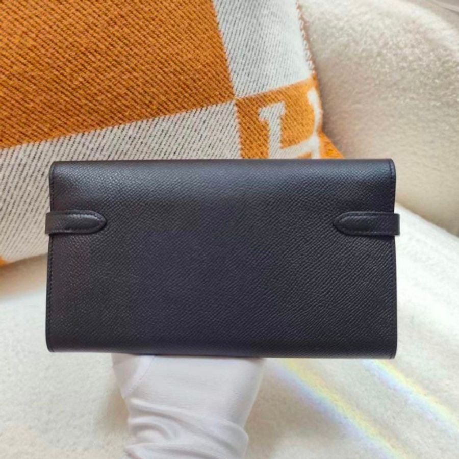 🌈Hermes🧡Kelly Wallet長銀包🧡黑色銀扣🌈98新🌟Epsom皮🌟有貼膜🌟送塵袋🧡愛馬仕🌟-9