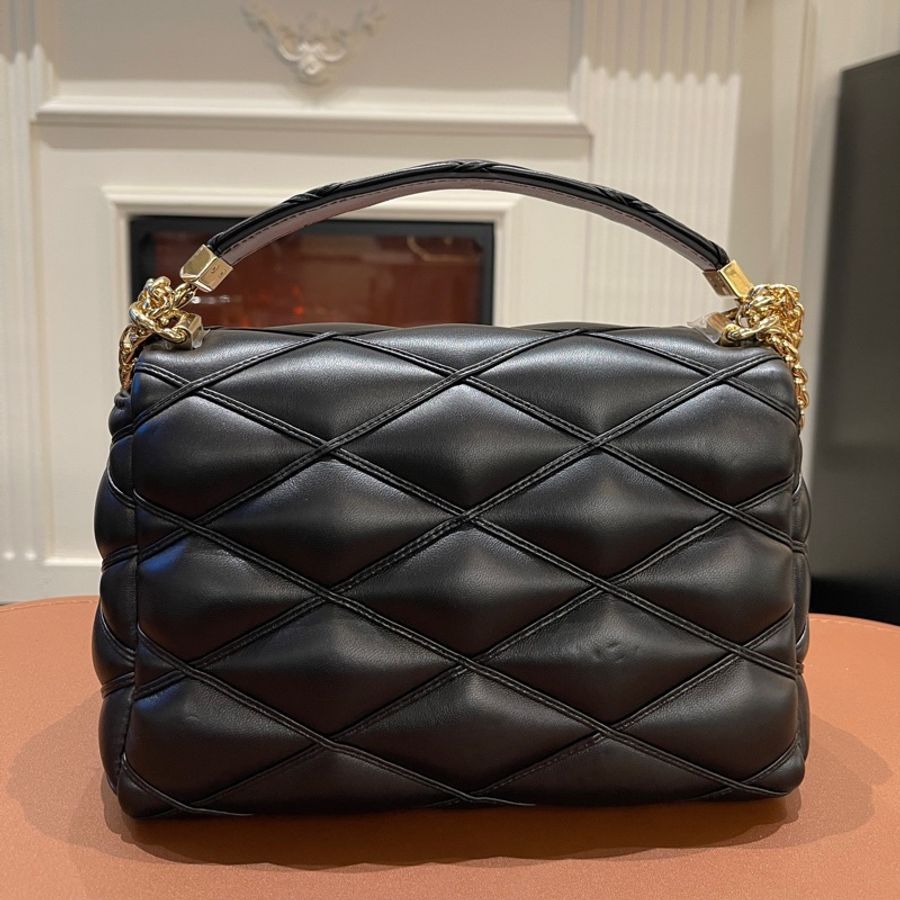 閒置新✨lv 路易威登 LOUIS VUITTON GO-14 MM 黑色中號 可滑動可拆卸鏈條鎖-2