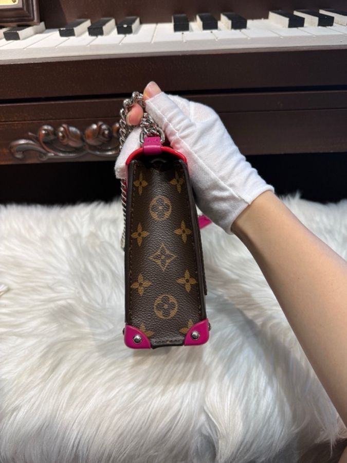 LV/路易威登 限量款mask老花小怪獸面具機器人鏈條包 原膜都在 超級好成色-4