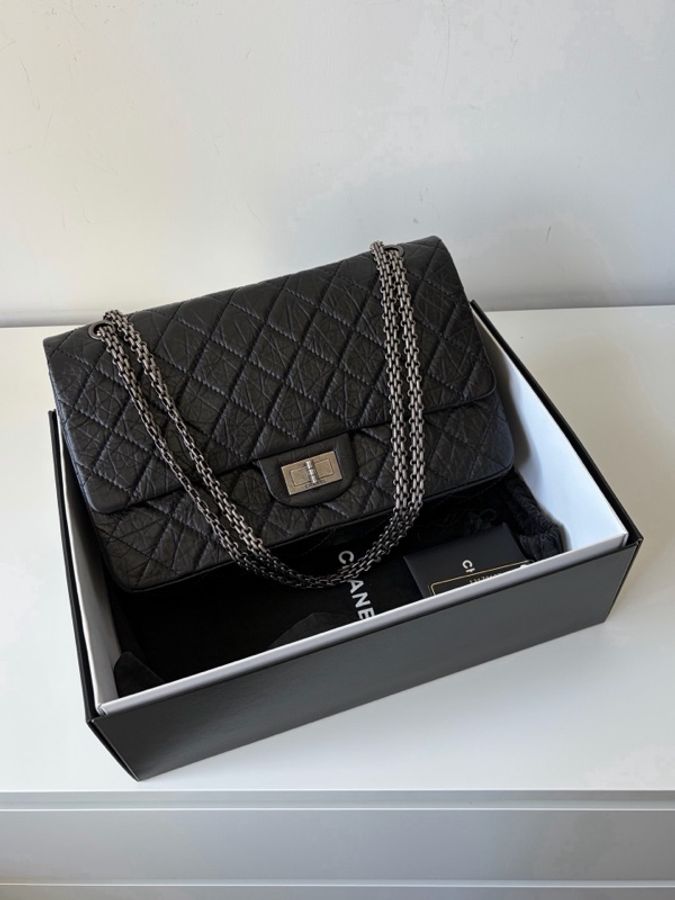 💎Chanel香奈兒|黑銀 2.55 maxi|99新-1
