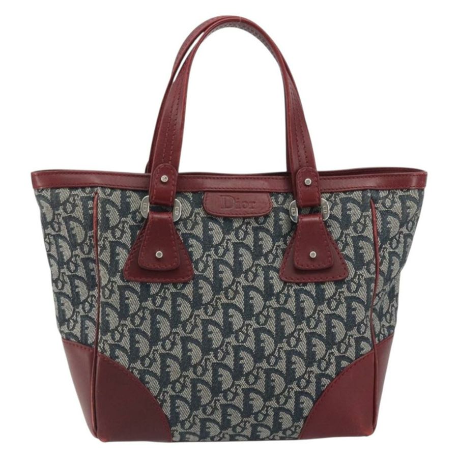【日本直送】Christian Dior Trotter帆布手提包 海軍藍 銀色 正品 195056A-12