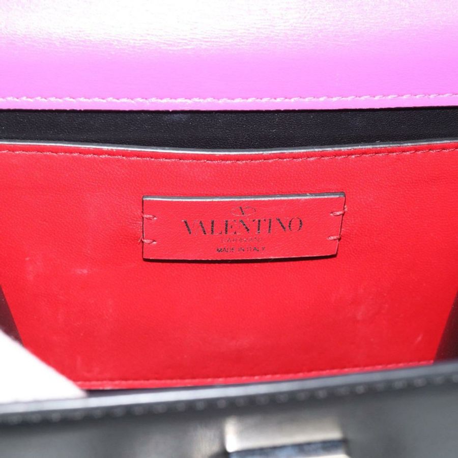 【日本直送】華倫天奴 (VALENTINO) 皮革雙肩包,紫色/銀色,正品,貨號 196036A-18