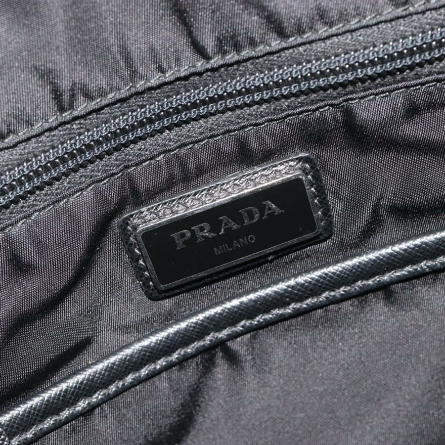 【日本直送】PRADA 尼龍斜背包 黑色 銀色 正品 195008A-23