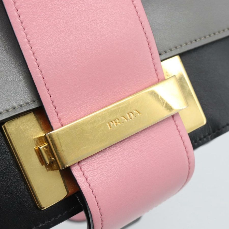 【日本直送】PRADA 皮革多色金色肩包,正品編號 196091A-17