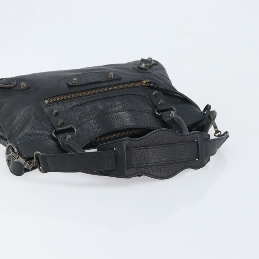 【日本直送】BALENCIAGA The First 手提包 皮革 2way 黑色 103208 正品 197324M-7