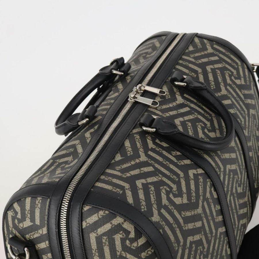 【日本直送】GUCCI GG Supreme GG Caleido 波士頓包 PVC 兩用 米色/黑色 406380 正品 196436SAM-5