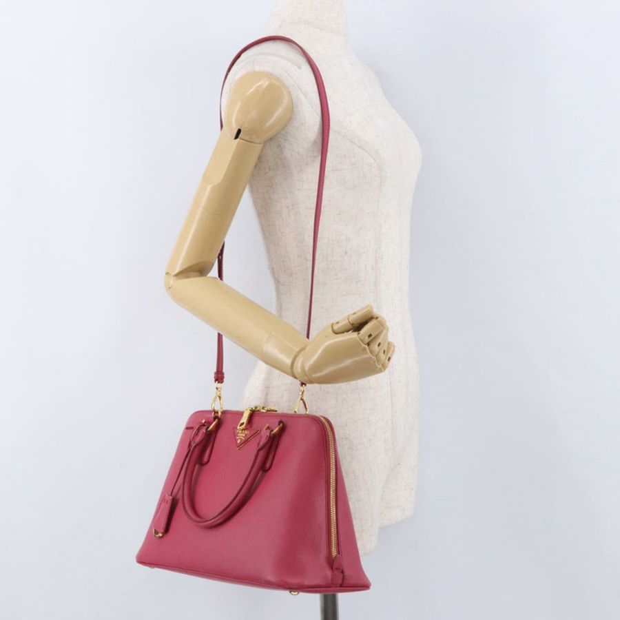 【日本直送】PRADA Galleria 手提包 Saffiano 2way 粉金色配色 Auth 198736V-33
