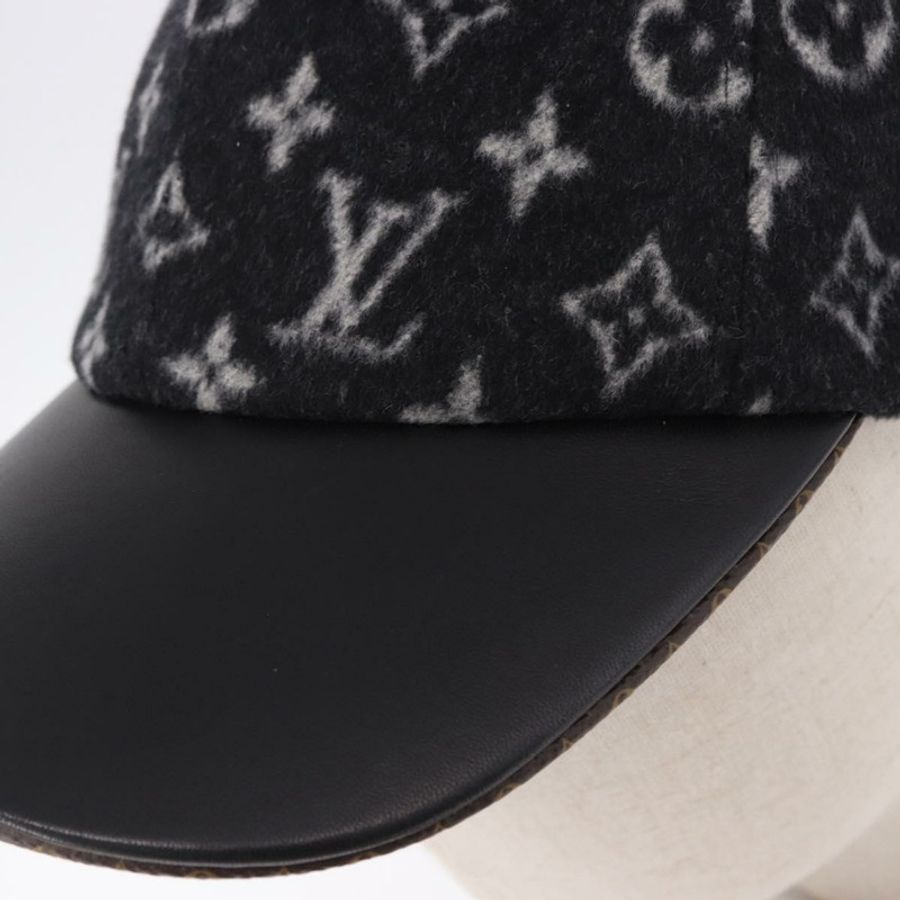 【日本直送】路易威登 Monogram Carry on Hat Wool M Black M76712 LV Auth BA15278M-7