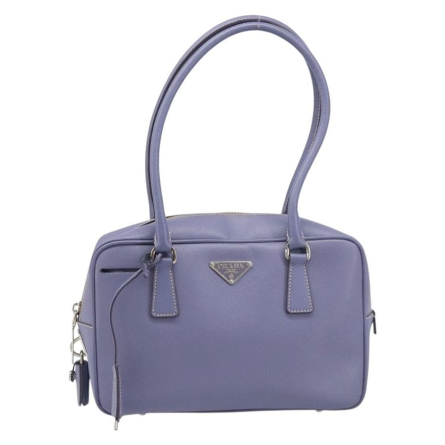 【日本直送】PRADA 手提包 Saffiano 皮革 紫色 銀色 正品 yk20752A-12