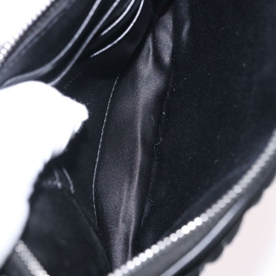 【日本直送】Miu Miu Matelasse 單肩包,黑色銀色皮革,正品 ka5870SAM-9