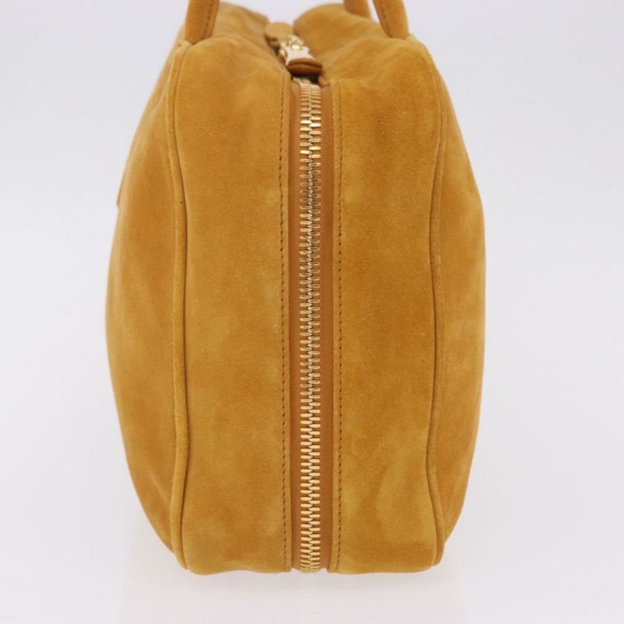 【日本直送】Miu Miu Beau 單肩包 麂皮 黃色 金色 正品 ka5957SAM-2