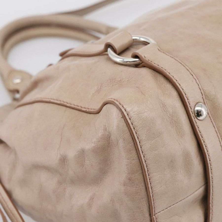 【日本直送】Miu Miu Vitellolux 兩用手袋 粉紅銀色 正品 202001A-14