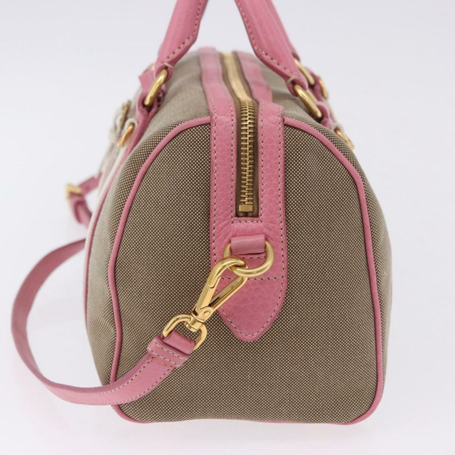 【日本直送】PRADA 手提包 提花 2way 米色 金色 Auth 200074V-2