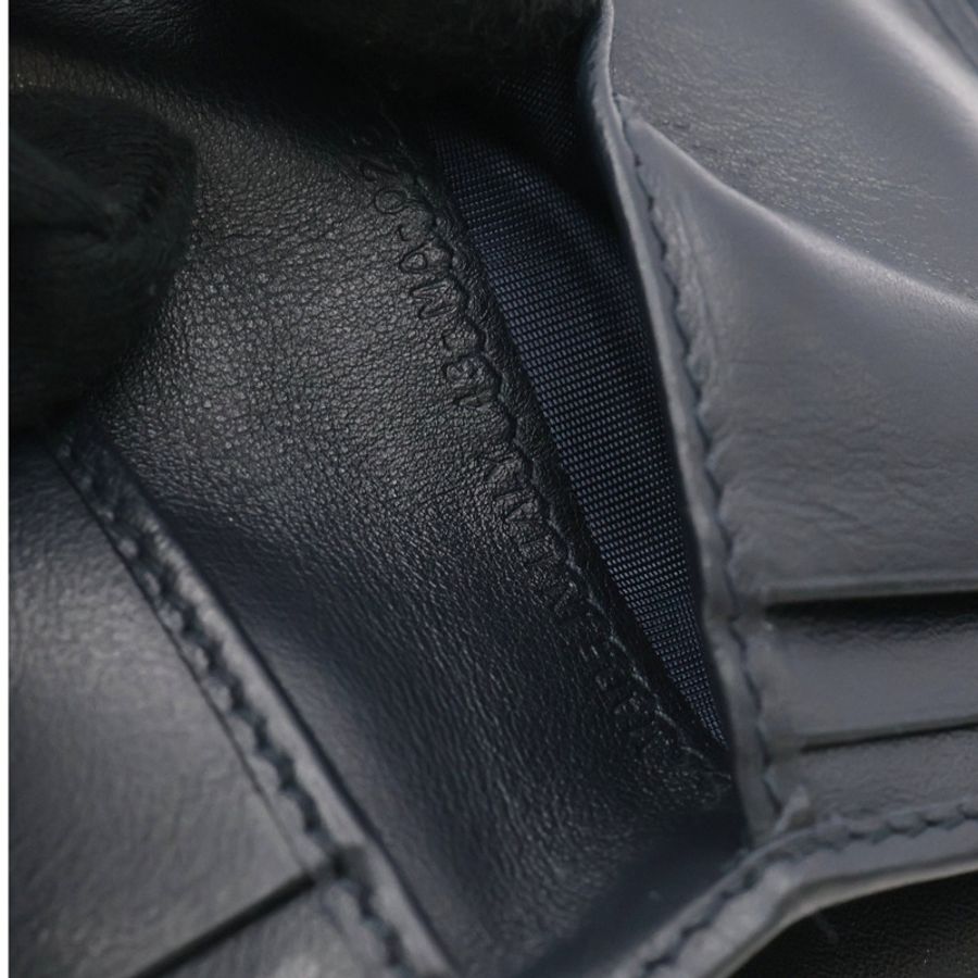 Dior 迪奧 Saddle Lotus 三折扣式短夾 藍色 帆布 S5652CTZQ-6