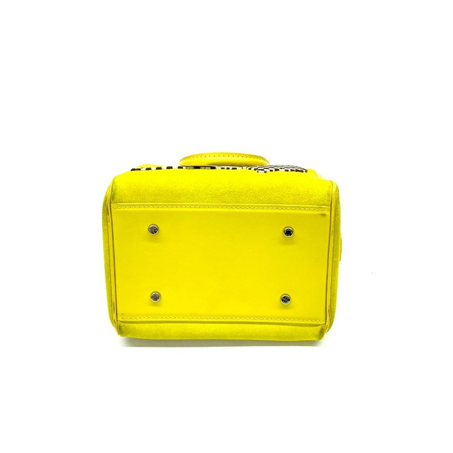Louis Vuitton lv 黃色 speedy cube 秀款 肩背包-4