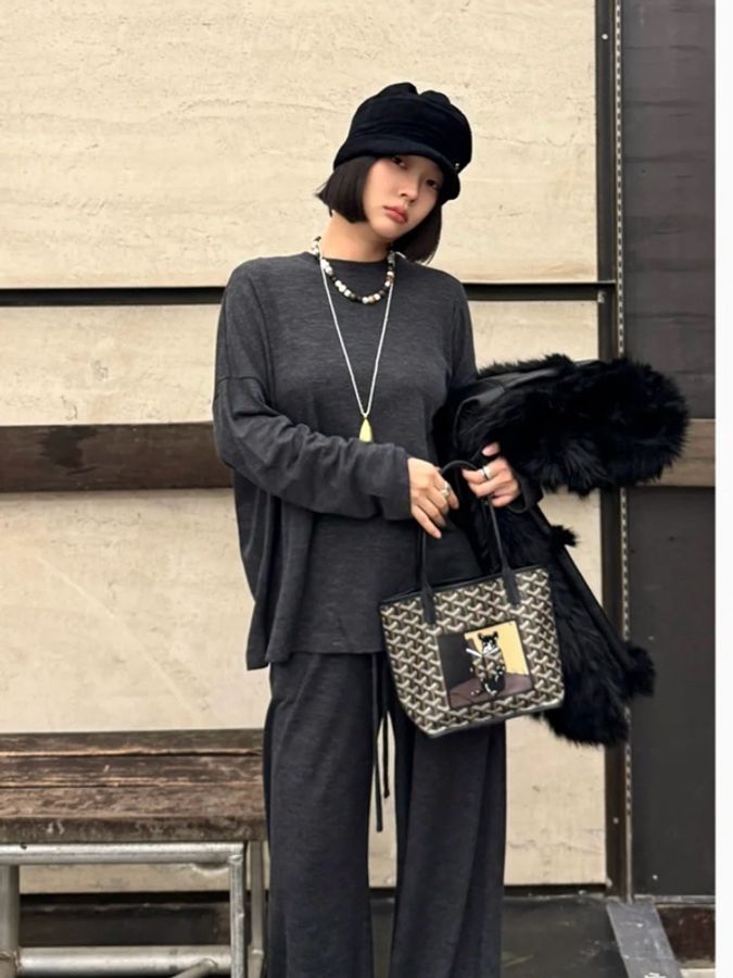 ✨Goyard|Anjou mini Tote黑色老花法鬥小狗|98新-1
