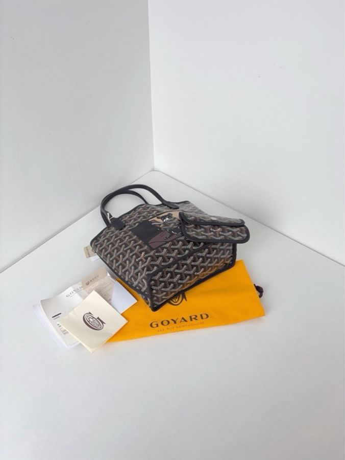 ✨Goyard|Anjou mini Tote黑色老花法鬥小狗|98新-7