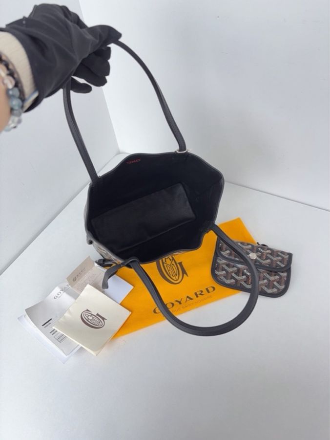 ✨Goyard|Anjou mini Tote黑色老花法鬥小狗|98新-8