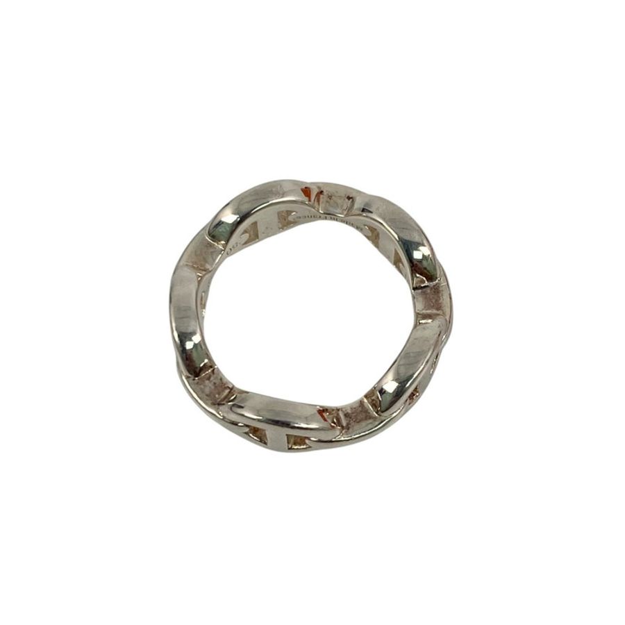 ☆ HERMES 愛馬仕 Silver 925 Silver Chaine d'ancre Enchainee Fashion Ring 銀色925純銀戒指 #50-267017563-11