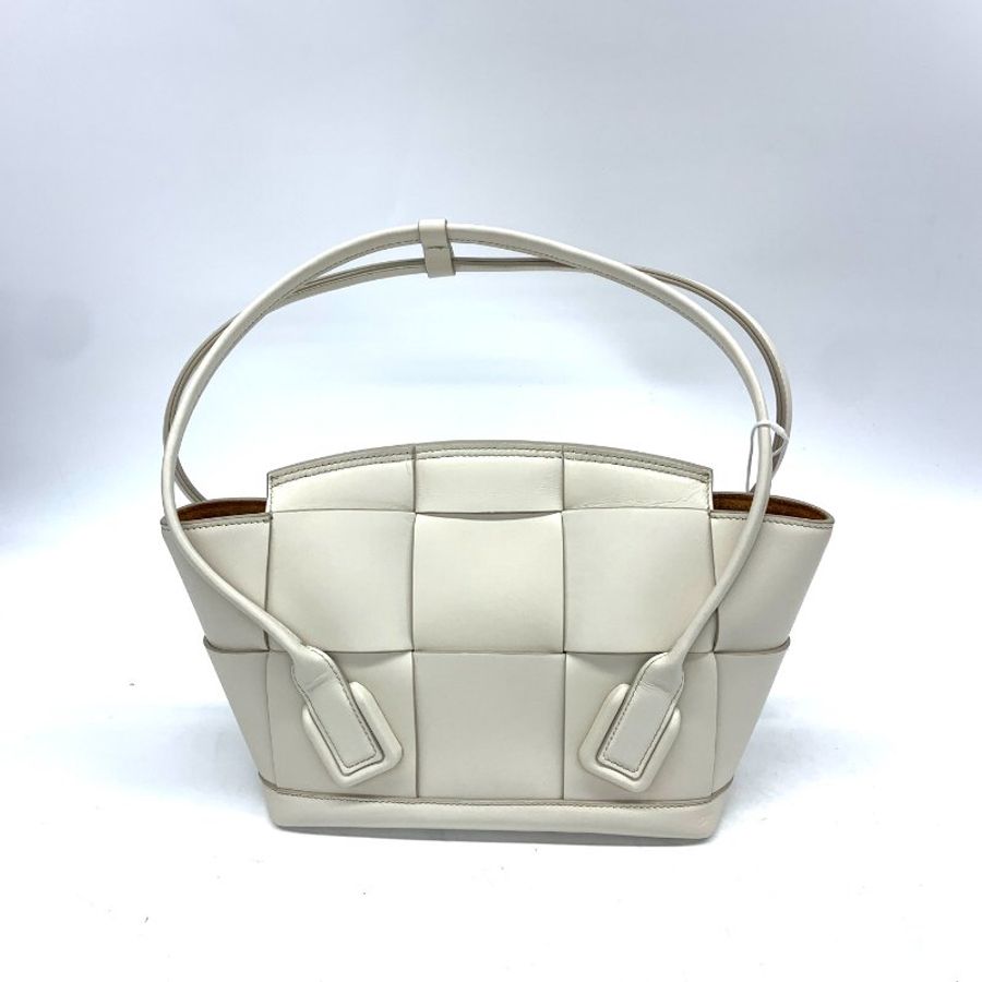 Bottega Veneta BV 白色 arco 編織 mini 手提包-1