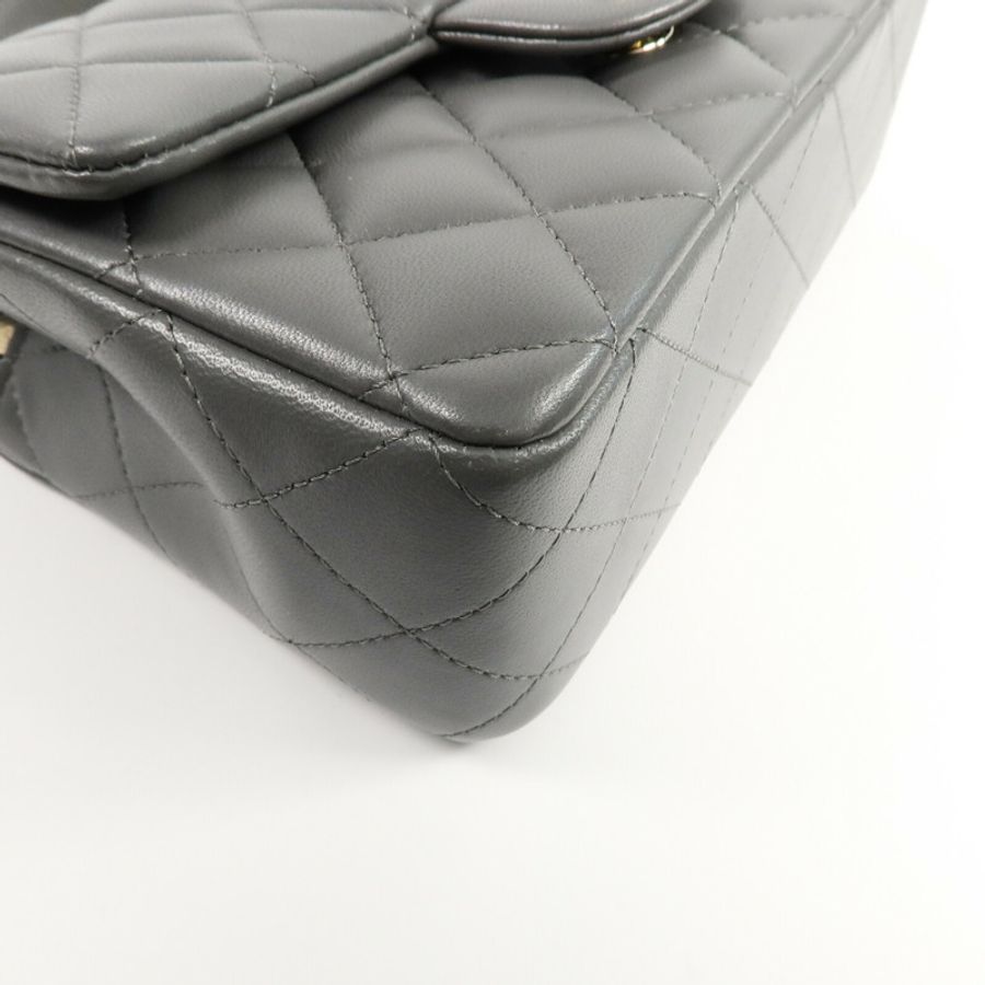 CHANEL 羊皮皮革Mini Flap With手挽肩背兩用袋-11