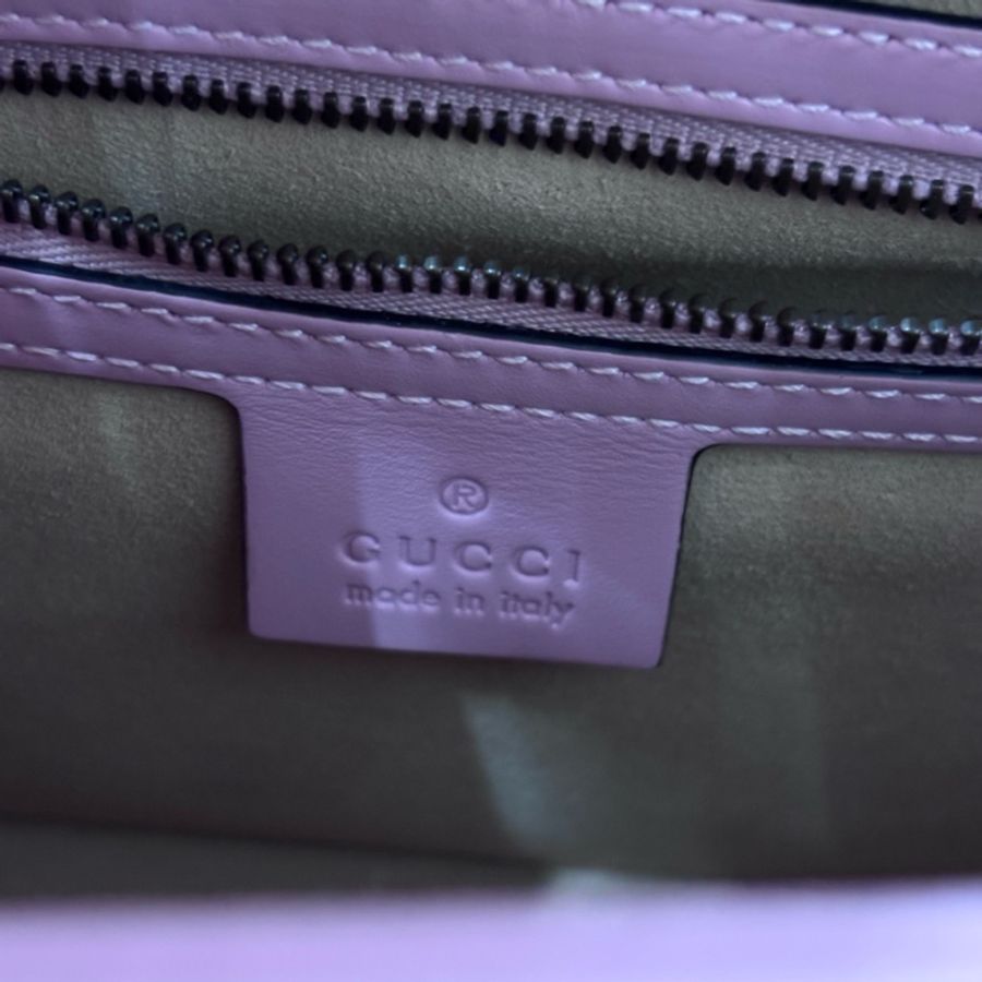 Gucci 全皮粉色瑪格麗特 黑標024-10