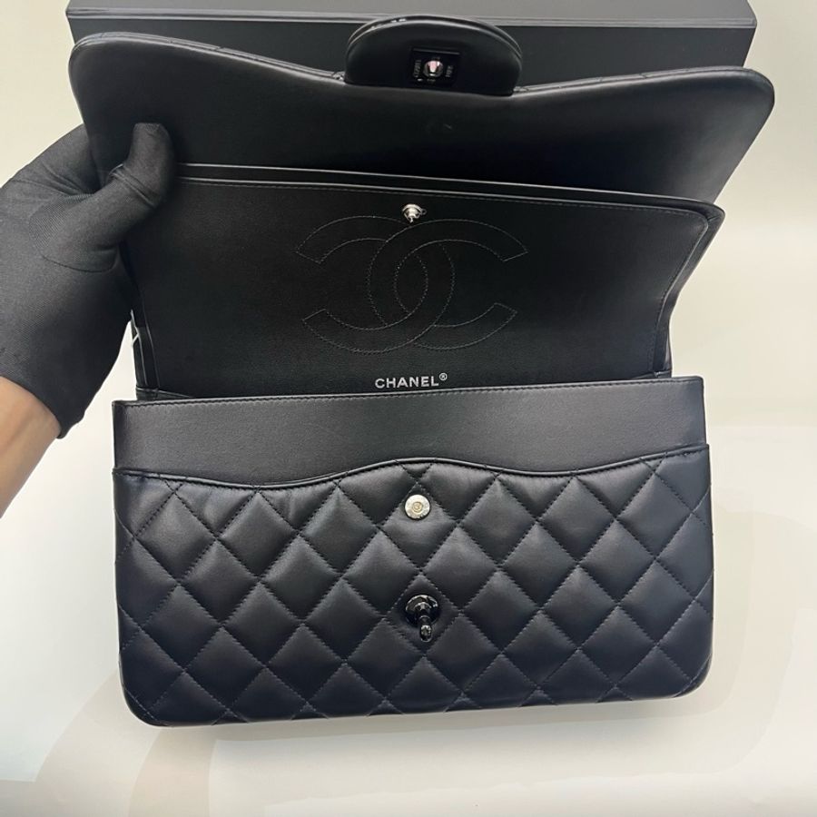 Chanel • 經典全黑羊皮So Black Cf Jumbo 晶片款✨#99🆕 #全黑🖤-9