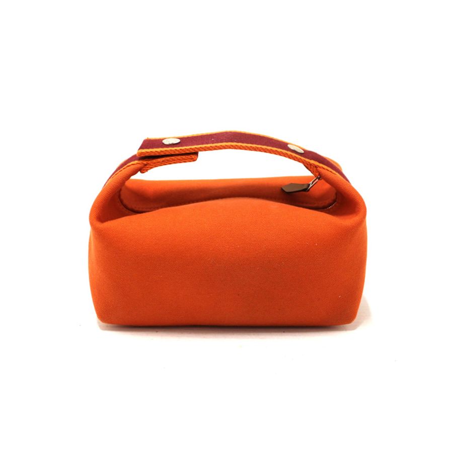Hermes Orange Wool Small Bride-A-Brac H Pouch Case-3