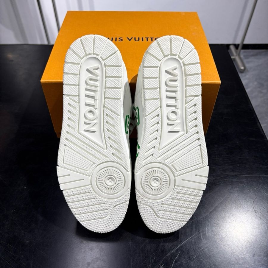 Louis Vuitton LV 路易威登 trainer 字母 板鞋 運動鞋 白綠-4