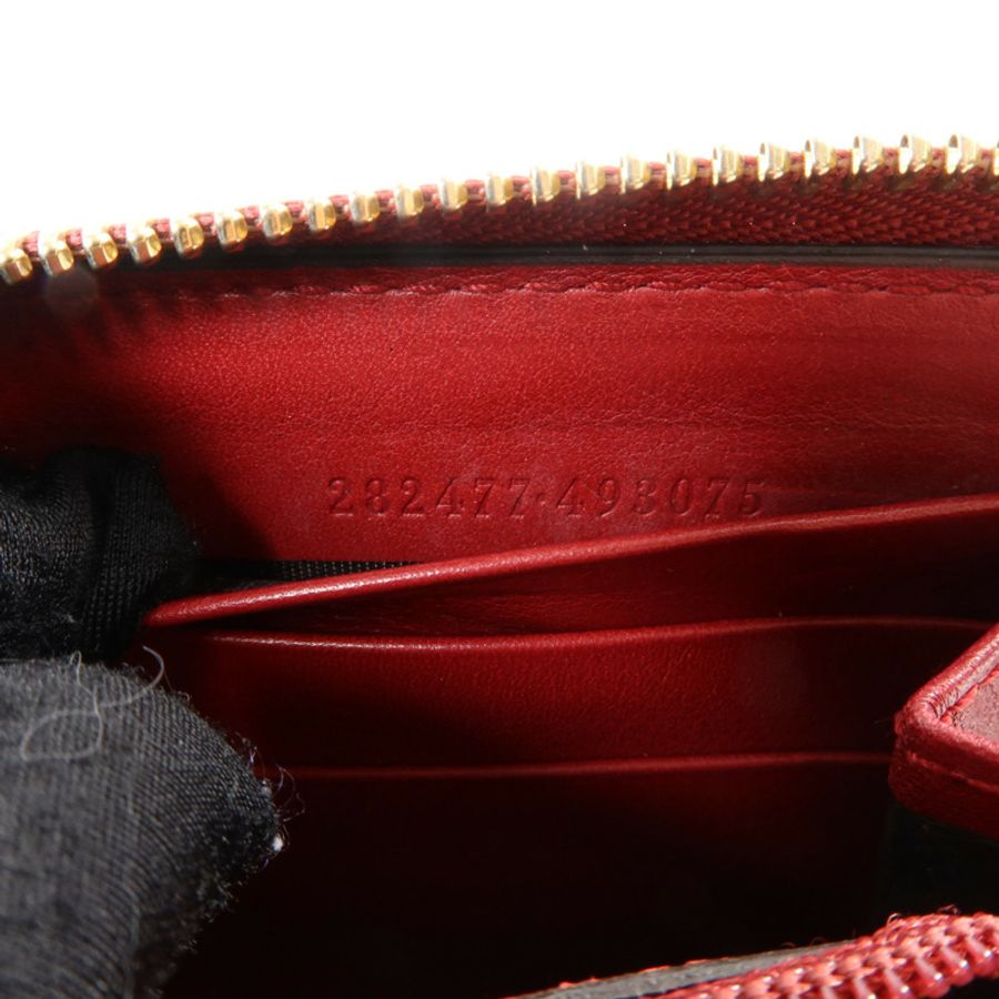 GUCCI 牛皮皮革Lovely Line Guccissima Zip-Around Long Wallet金扣長錢包-6
