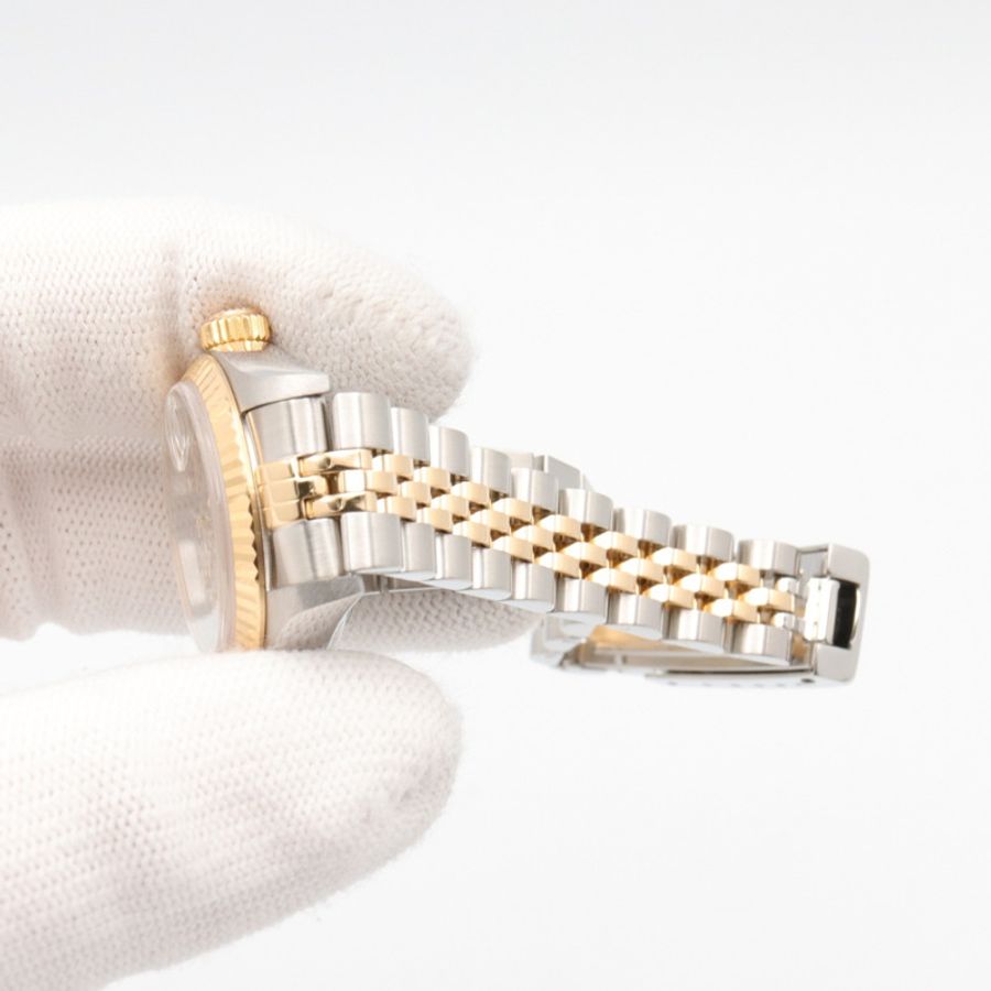 Rolex Datejust K 系列腕錶,18K(黃金)不鏽鋼,女士款,銀色錶盤,阿拉伯數字,79173。-7