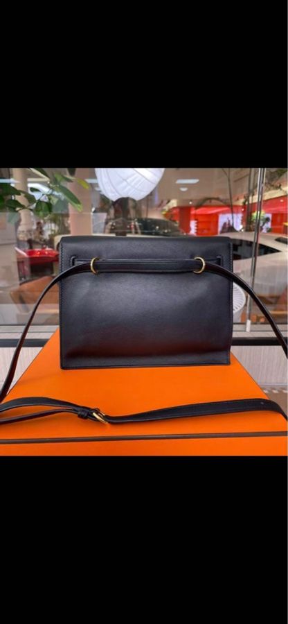 【二手(以實物為準)Hermes/愛馬仕 Kelly Danse 22 Y刻,S皮,黑色,金扣,女士單肩手拿包-2