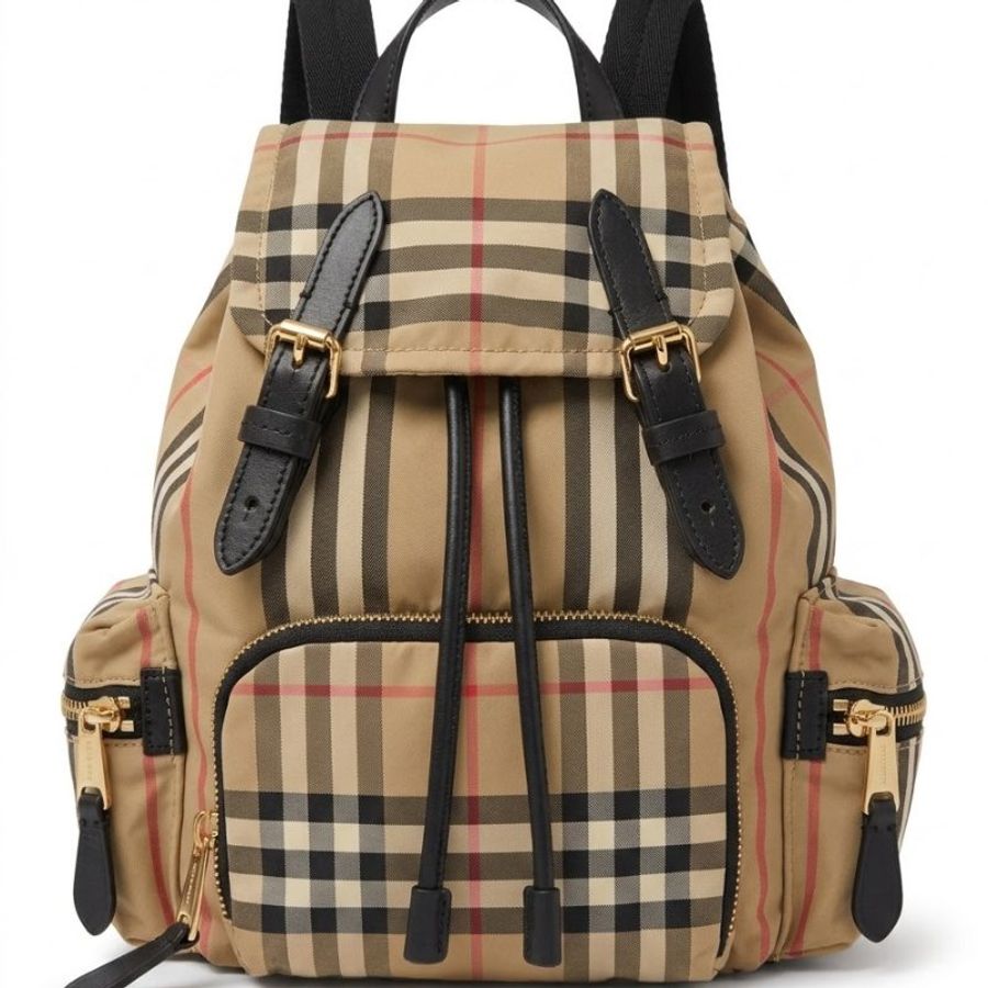 BURBERRY 經典格紋尼龍小後背包-TP01692-0