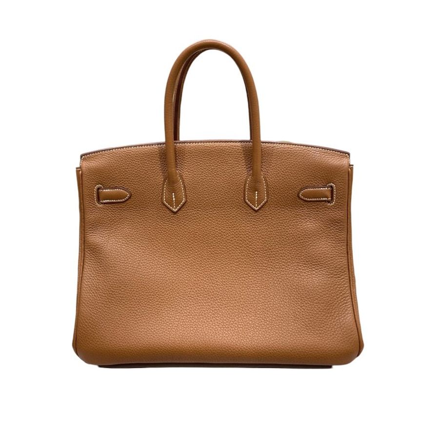 HERMES 愛馬仕 BIRKIN 35 柏金包 TOGO皮 金棕色 銀釦-1