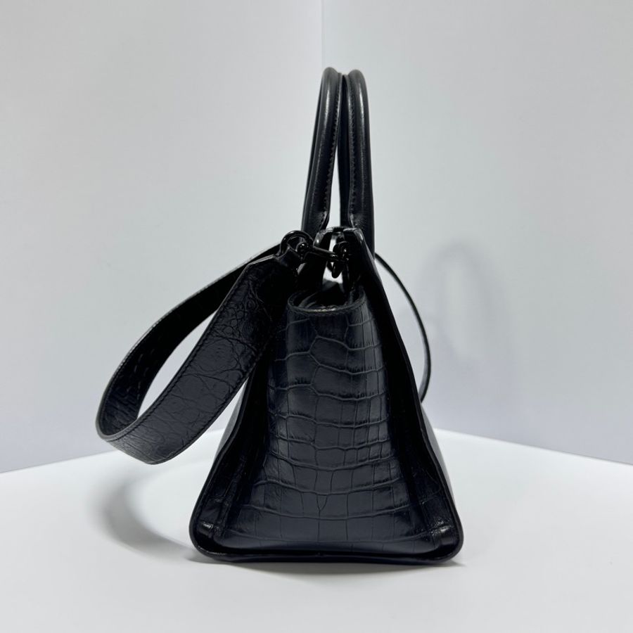 (極新🎁超稀有) YSL “So Black” 全黑鱷魚紋 斜背包 專櫃13萬!-13