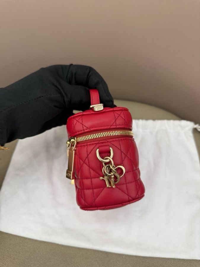 Dior 迪奧 紅色戴妃mini盒子包-3