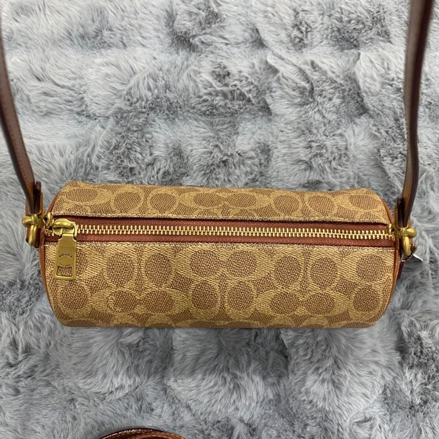 Coach 經典 SIGNATURE 老花圓桶包-2