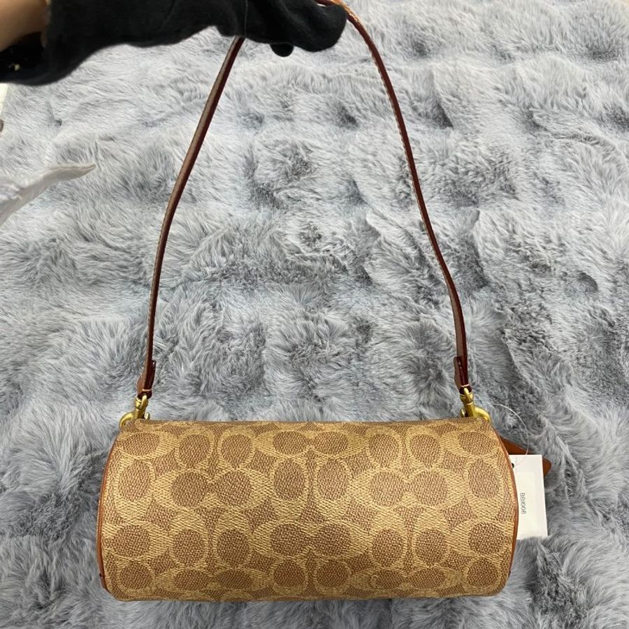 Coach 經典 SIGNATURE 老花圓桶包-3
