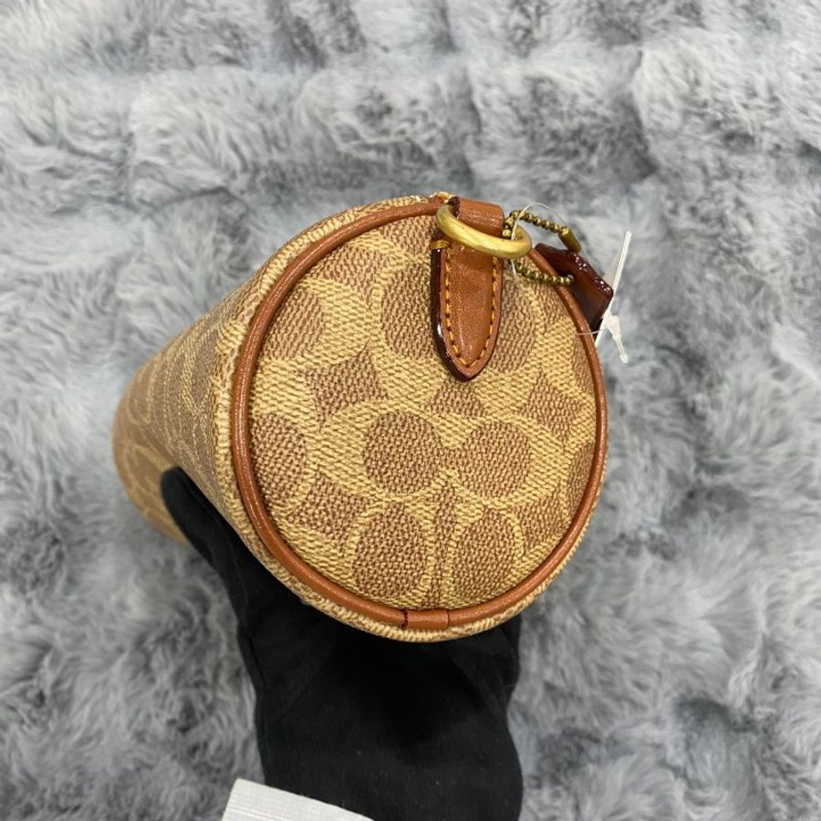 Coach 經典 SIGNATURE 老花圓桶包-5