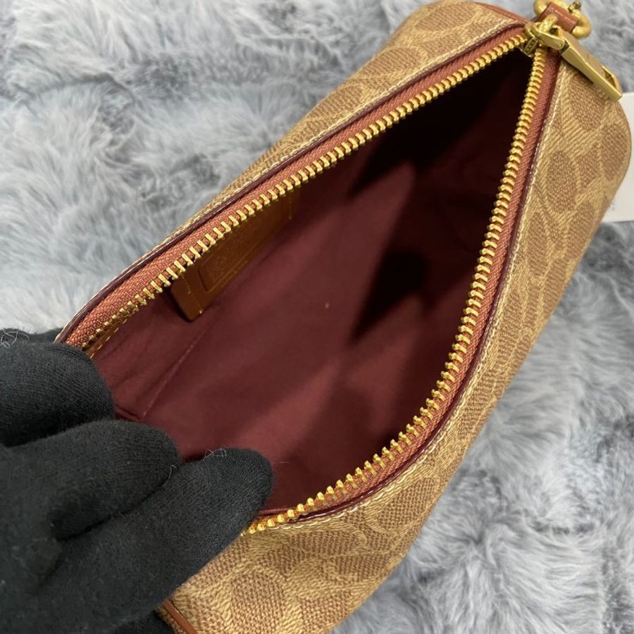 Coach 經典 SIGNATURE 老花圓桶包-6