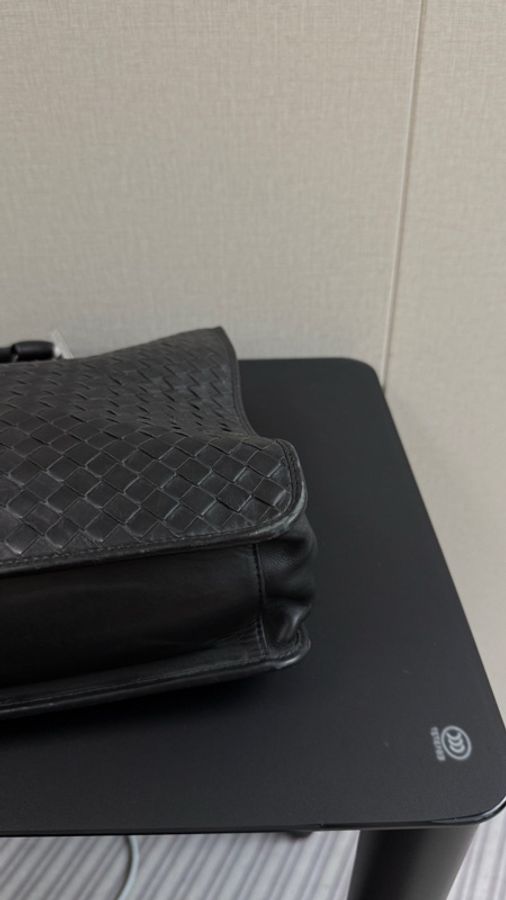 Bottega Vuitton BV 葆蝶家 黑色編織公文手提包 底長40-7