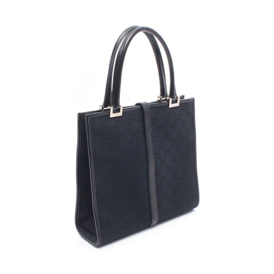GUCCI Jackie GG帆布手提包 002-1065 黑色皮革二手女款-1