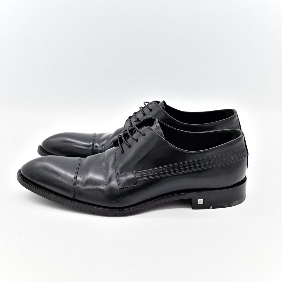 Louis Vuitton 路易威登 LV 黑色 牛皮 經典 尖頭 紳士鞋 皮鞋 男鞋 EU42.5-2