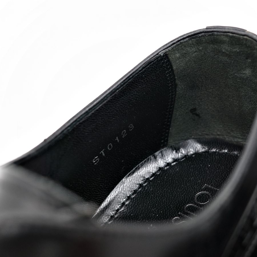 Louis Vuitton 路易威登 LV 黑色 牛皮 經典 尖頭 紳士鞋 皮鞋 男鞋 EU42.5-18