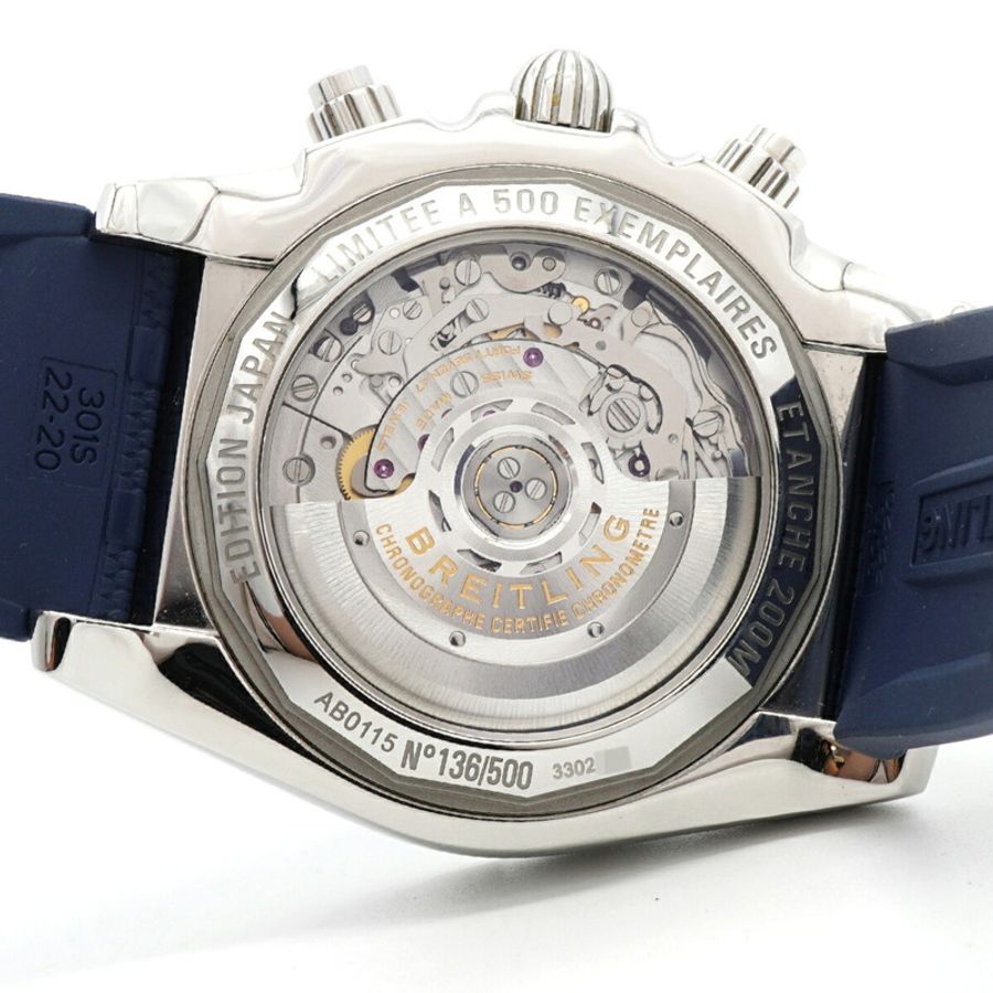 百年靈 Chronomat 44 JSP AB0115 藍色錶盤男錶-4