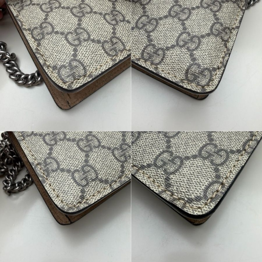 Gucci古馳 酒神老花拼駝色小號鏈條包 032黑標 尺寸20×16×6cm-6