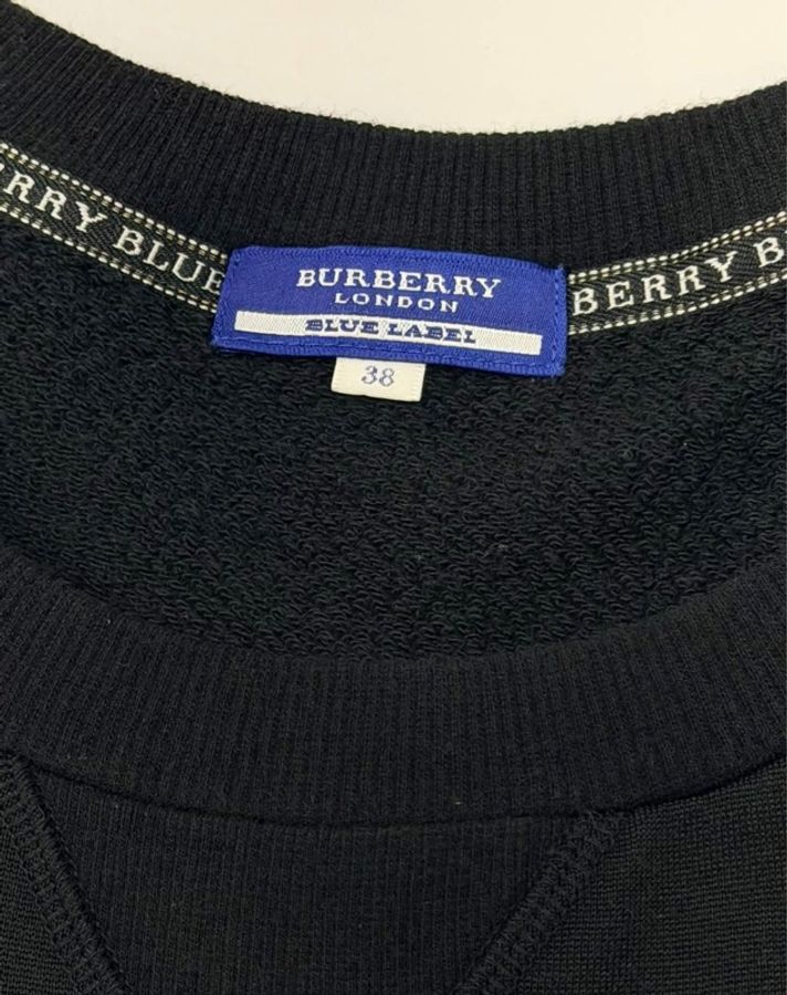BURBERRY 藍標 黑色毛圈綁帶口袋戰馬洋裝(有厚度)-8