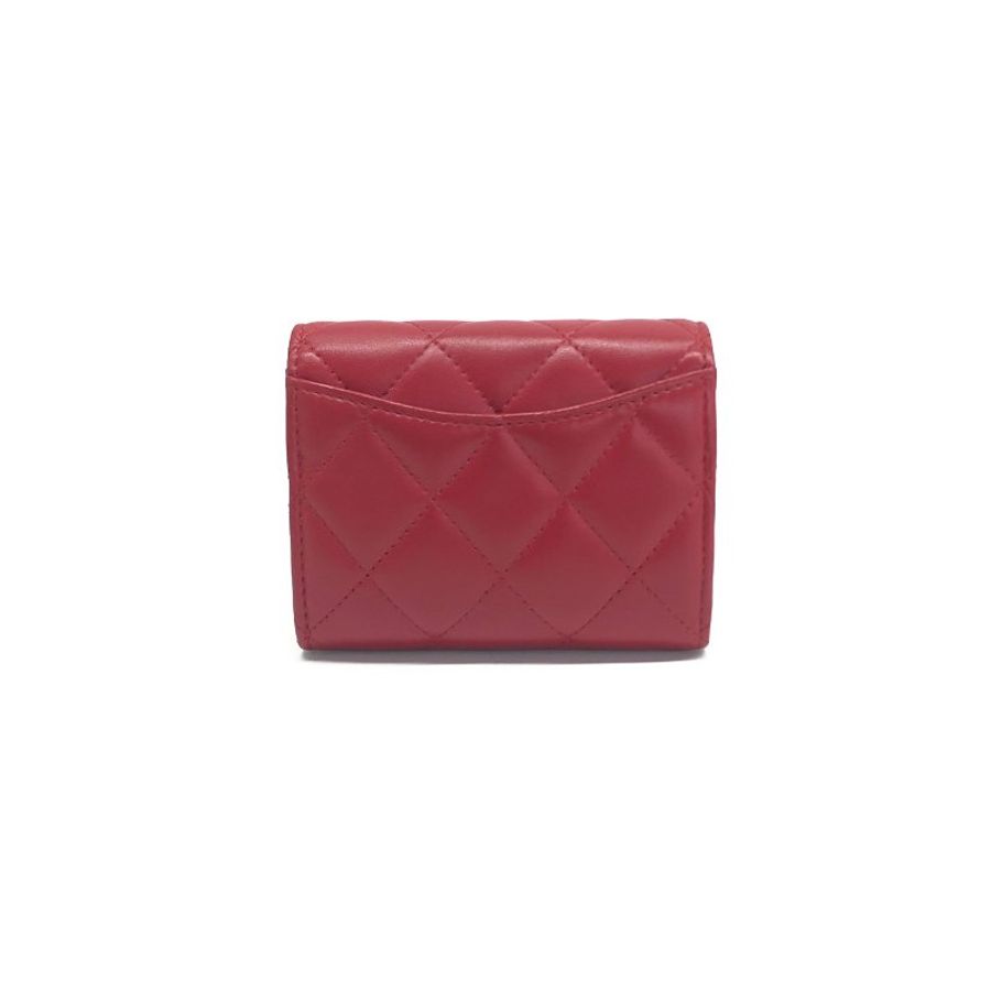 Chanel 紅色 cf mini woc 30開 鏈條 羊皮 肩背包-1